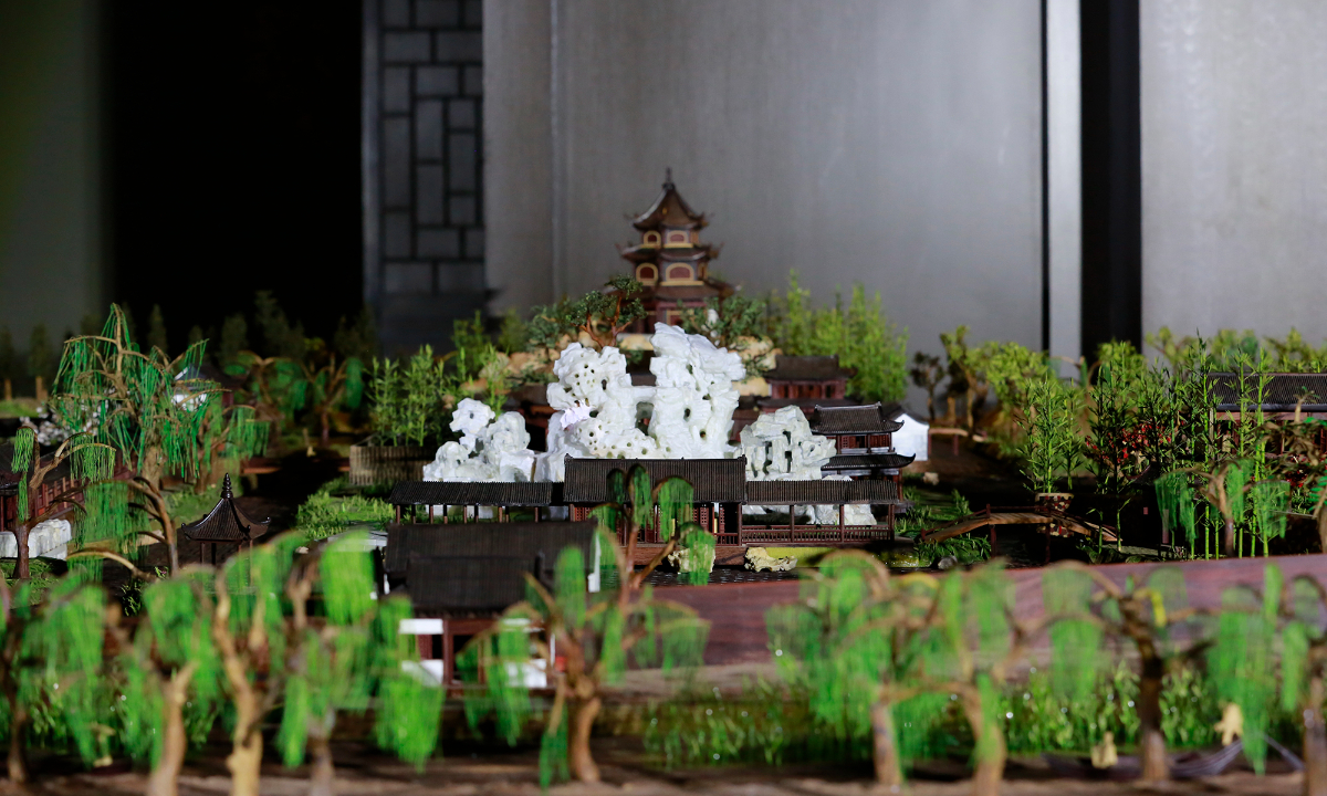 An intricate model of the Zhi Garden made by the Museum of Chinese Gardens and Landscape Architecture. Photo: Courtesy of Huang Xiao