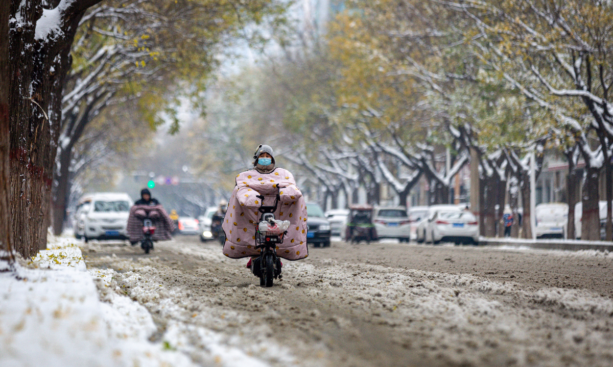 Multiple places in C.China’s Henan suspend classes, transportation due to continuous snowfall