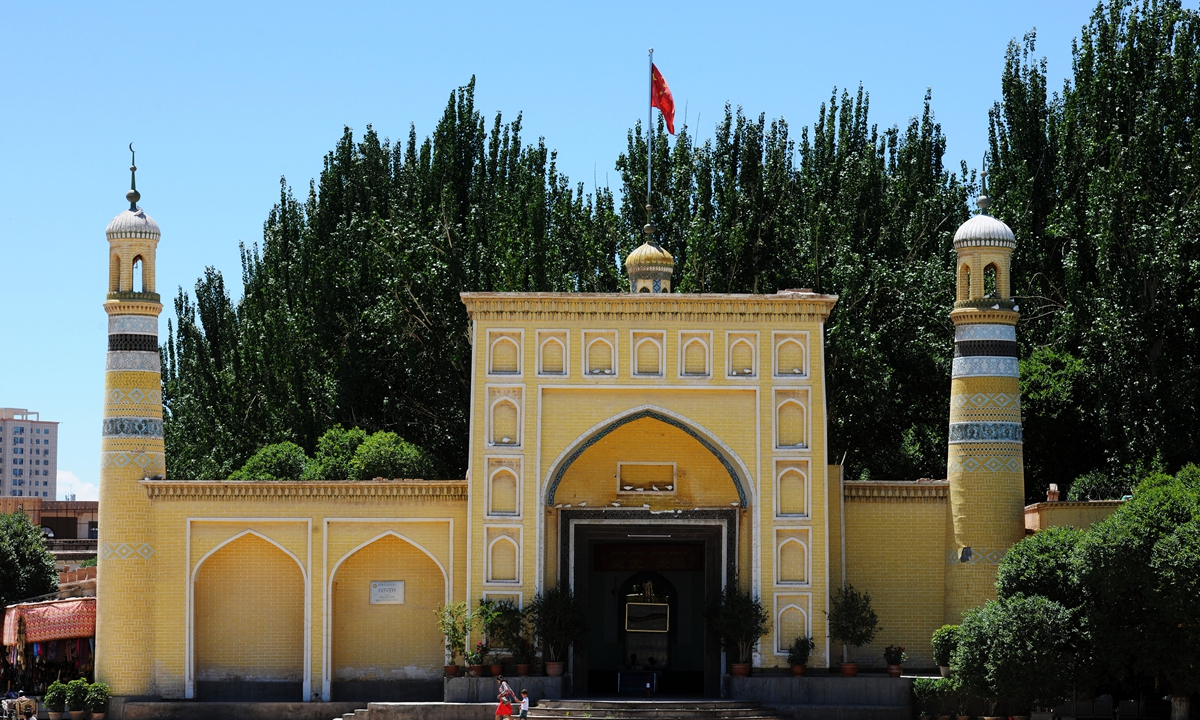 The Id Kah Mosque in Kashi city, Northwest China's Xinjiang Uygur Autonomous Region. Photo: VCG