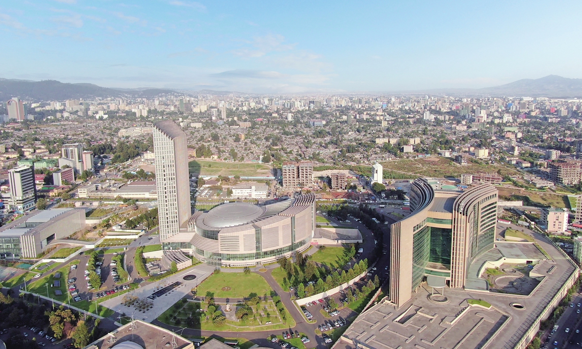 A view of the African Union Headquarters in Addis Ababa, Ethiopia Photo: VCG