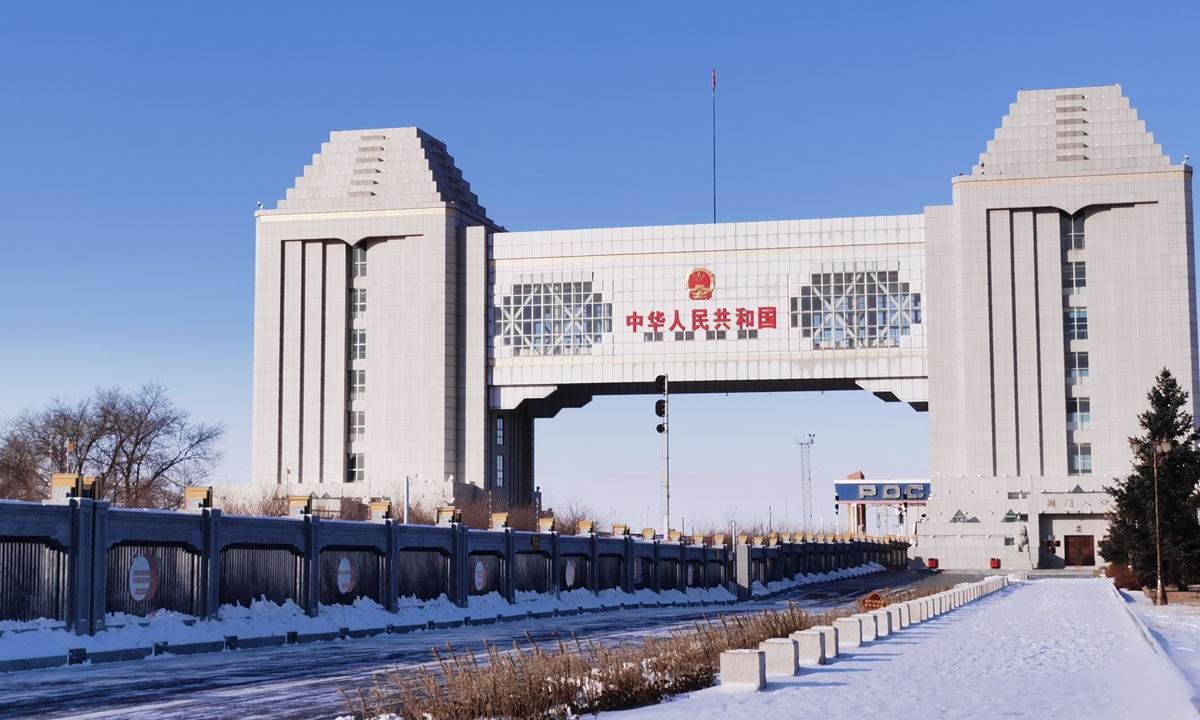 The National Gate in Manzhouli, Northeast China's Inner Mongolia Autonomous Region Photo: Hu Yuwei/Global Times