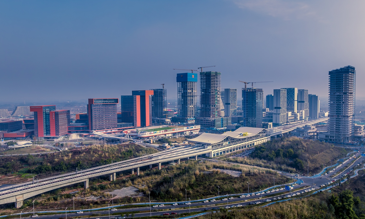The construction site of the Chengdu Eastern New Area Photo: Curtesy of Chengdu Eastern New Area