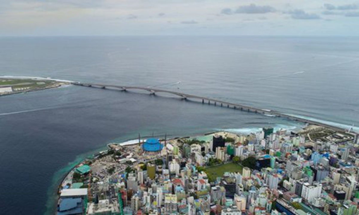 The China-Maldives Friendship Bridge in the Maldives. Photo: Xinhua