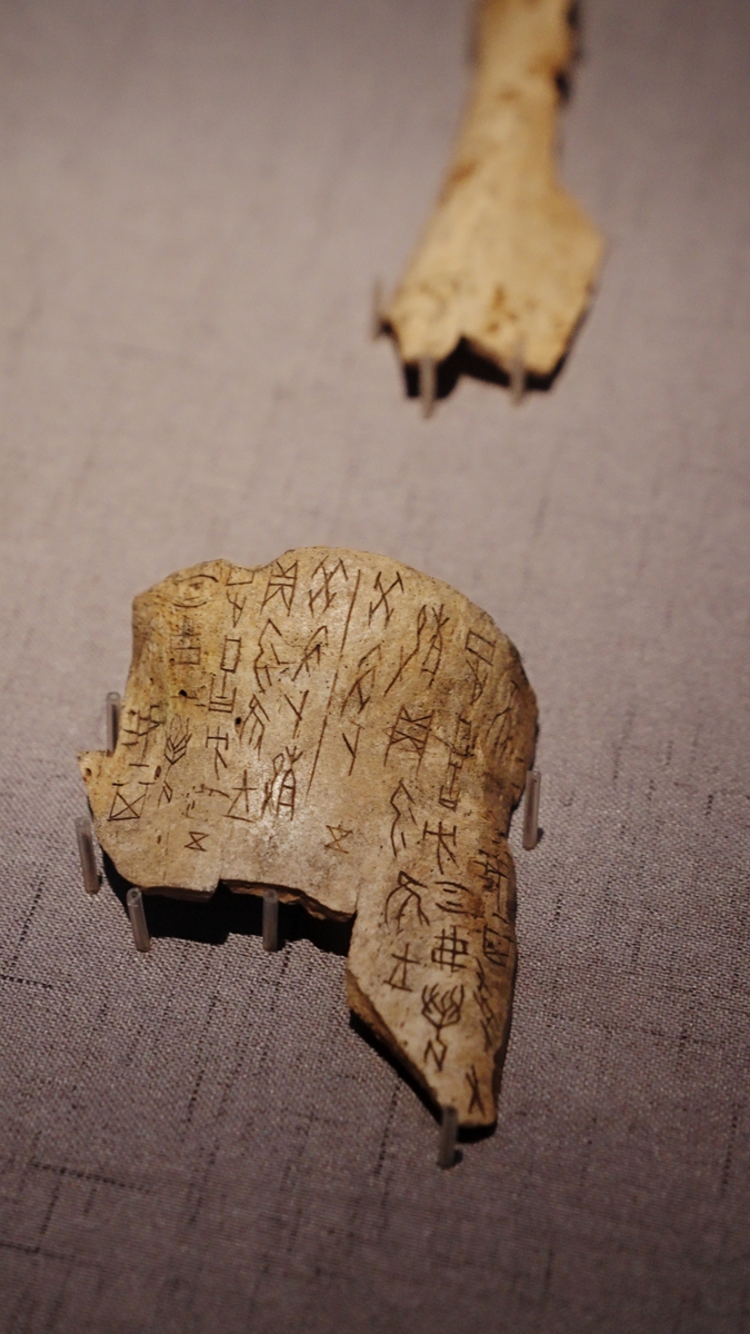 An oracle bone with inscriptions of ancient Chinese characters  Photo: Courtesy of Li Youxi
