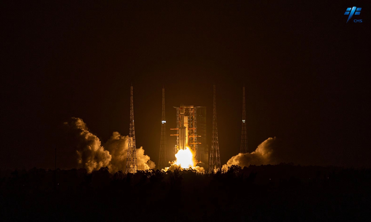 China's Long March-7 carrier rocket lifts off from the Wenchang Space Launch Site in South China's tropical island province of Hainan on January 17, 2024, carrying Tianzhou-7, currently the world's mightiest cargo spacecraft, to preset orbit. Photo: courtesy of Liu Zekang