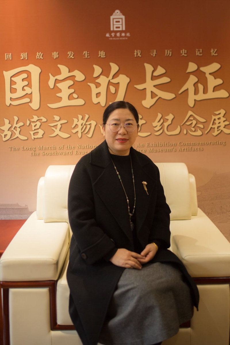 Xu Wanling, the director of the Institute for Research on the Palace Museum Collection's Evacuation to the South during the interview with the Global Times. Photo: Shan Jie/GT