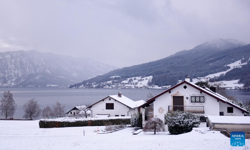 This photo taken on Jan. 19, 2024 shows the snow scenery in Steinbach, Austria. (Xinhua/He Canling)