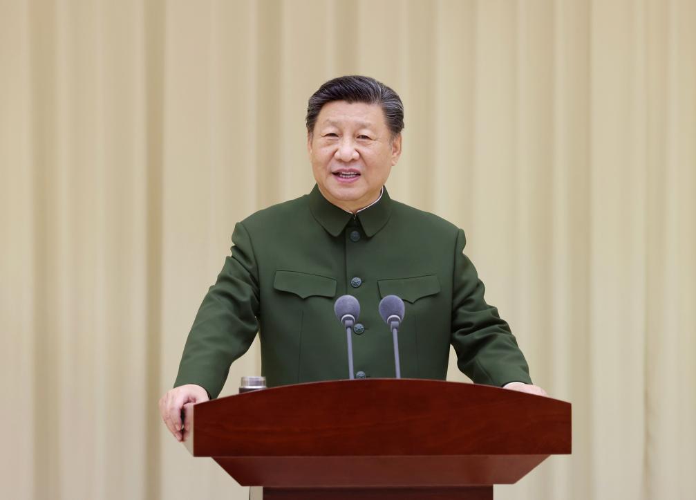 Chinese President Xi Jinping, also general secretary of the Communist Party of China (CPC) Central Committee and chairman of the Central Military Commission (CMC), delivers an important speech in north China's Tianjin Municipality, Feb 2, 2024. Photo:Xinhua