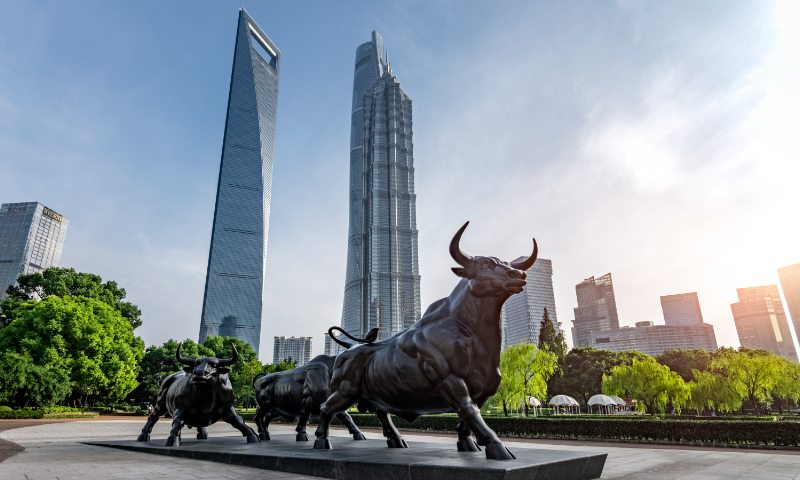 A view of Lujiazui financial hub in Shanghai File photo: VCG