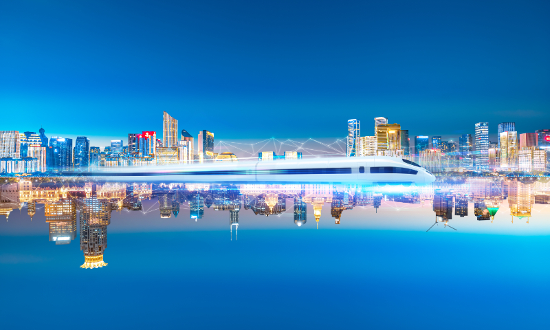 An illustration of a high-spped train passing through Shanghai and Hangzhou in East China's Zhejiang Province Photo: VCG