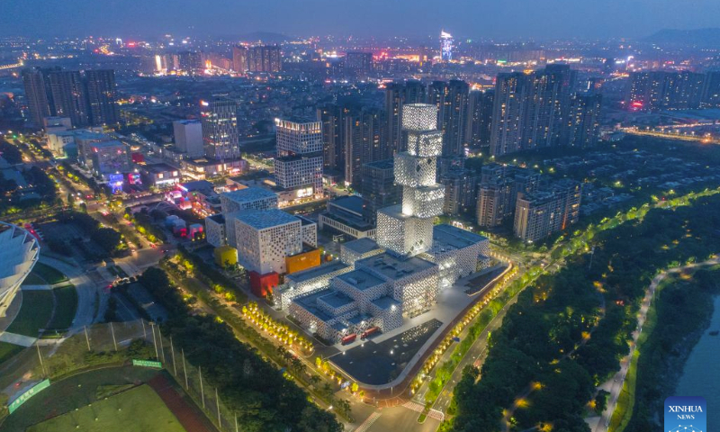 An aerial drone photo taken on Aug. 8, 2019 shows a city view in Foshan, south China's Guangdong Province. The Guangdong-Hong Kong-Macao Greater Bay Area, a city cluster, is one of the most open areas in China with economic vitality.

The greater bay area is composed of nine cities in Guangdong Province including Guangzhou, Shenzhen, Zhuhai, Foshan, Huizhou, Dongguan, Zhongshan, Jiangmen and Zhaoqing, and two special administrative regions of Hong Kong and Macao. (Photo by Tang Dongtao/Xinhua)