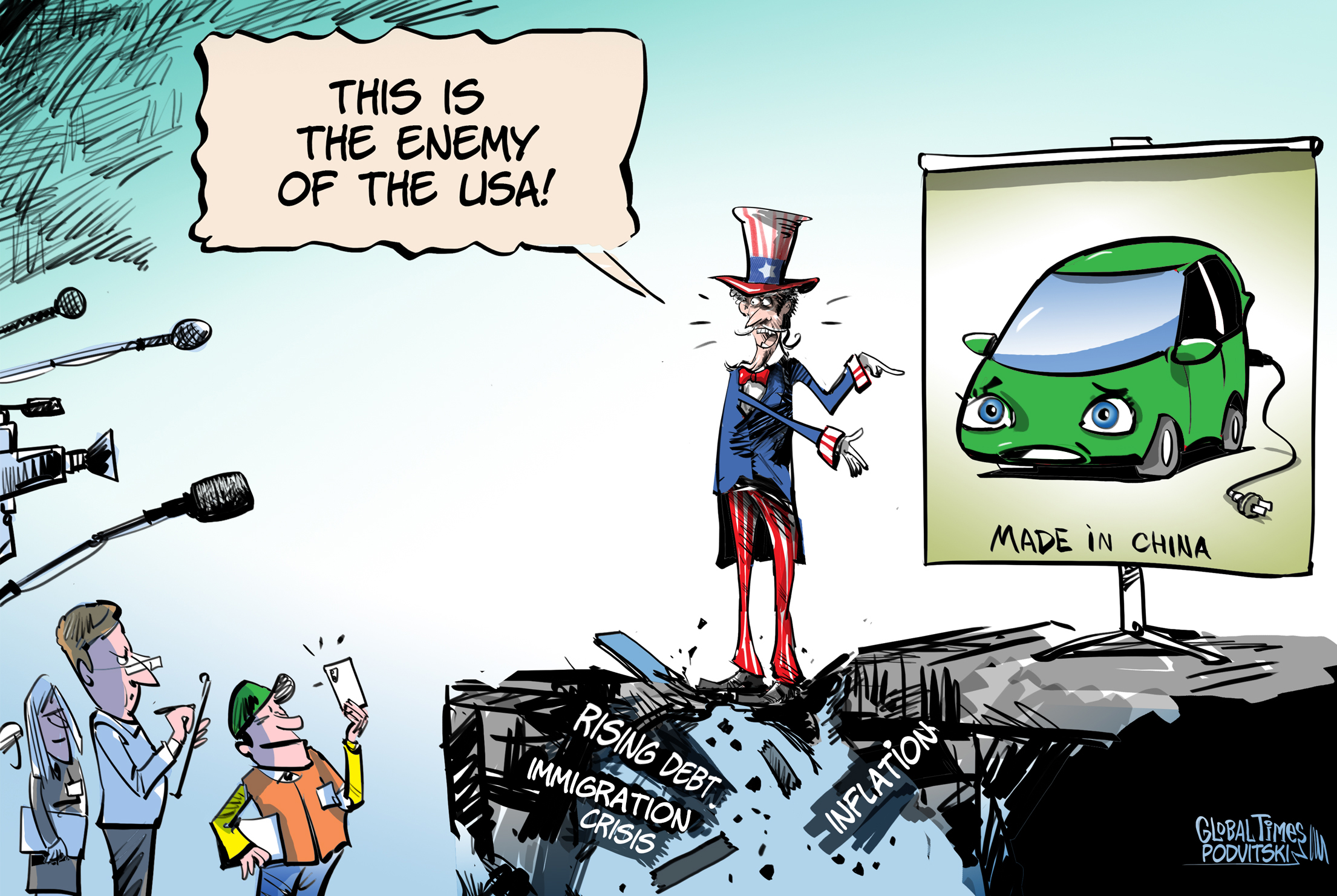 Misplaced focus. Cartoon: Vitaly Podvitski