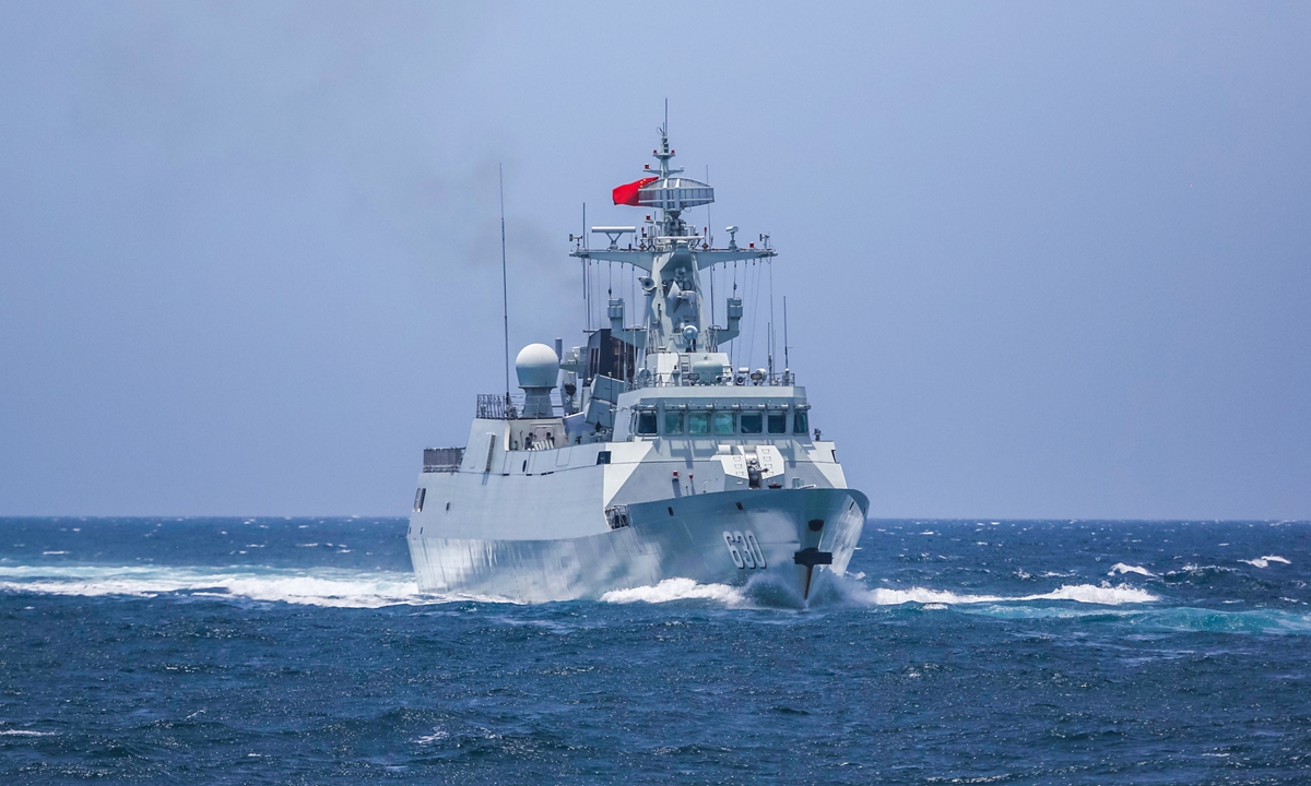 PLA naval vessel Aba cruises in the eastern maritime zone of the Nansha Islands, on September 17, 2023. Photo: Courtesy of Zhang Bin
