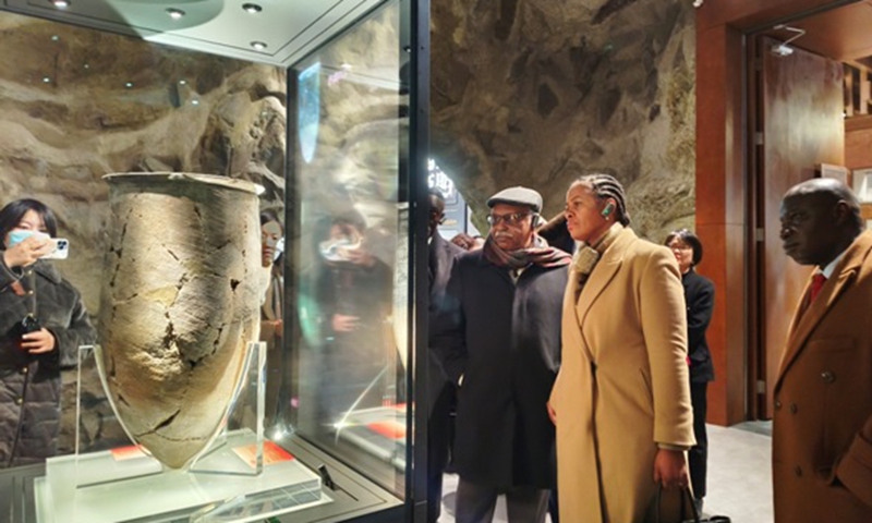 African ambassadors in China visit the Chinese Archaeological Museum and participate in civilizational exchanges in Beijing on January 25, 2024.  Photo: Qian Jiayin/GT  