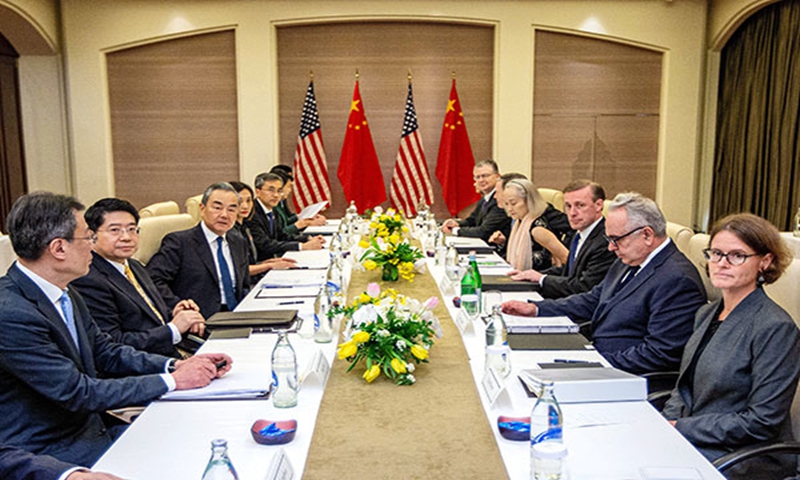Senior Chinese and US diplomats Wang Yi and Jake Sullivan concluded meetings lasting more than 12 hours on Friday and Saturday in Bangkok, Thailand. Photo: Chinese Foreign Ministry