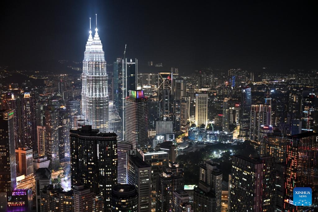 This photo taken on Jan. 29, 2024 shows a night view of Kuala Lumpur, Malaysia.(Photo: Xinhua)