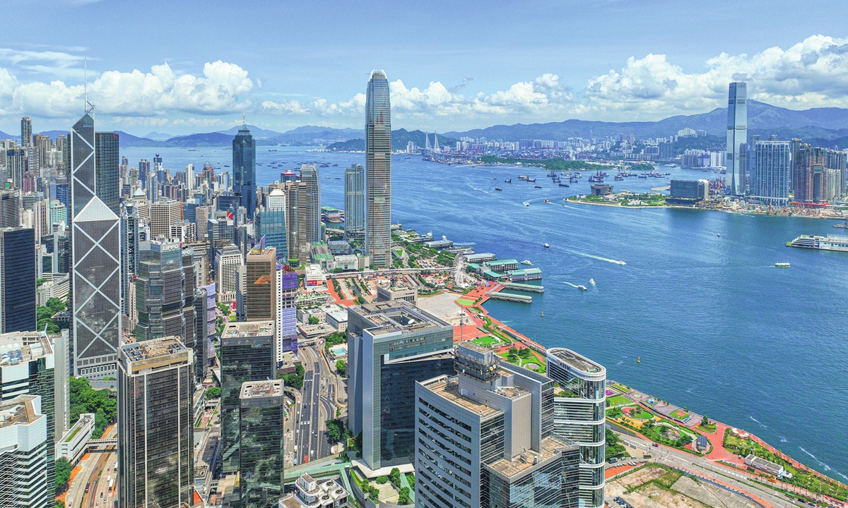 The city view of Hong Kong