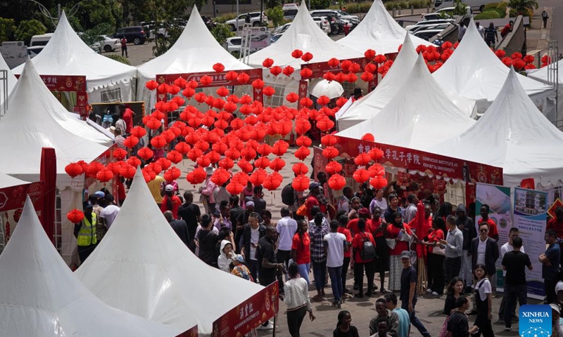 This photo taken on Feb. 10, 2024 shows a view during the Nairobi Chinese New Year Gala in Nairobi, Kenya. (Xinhua/Han Xu)