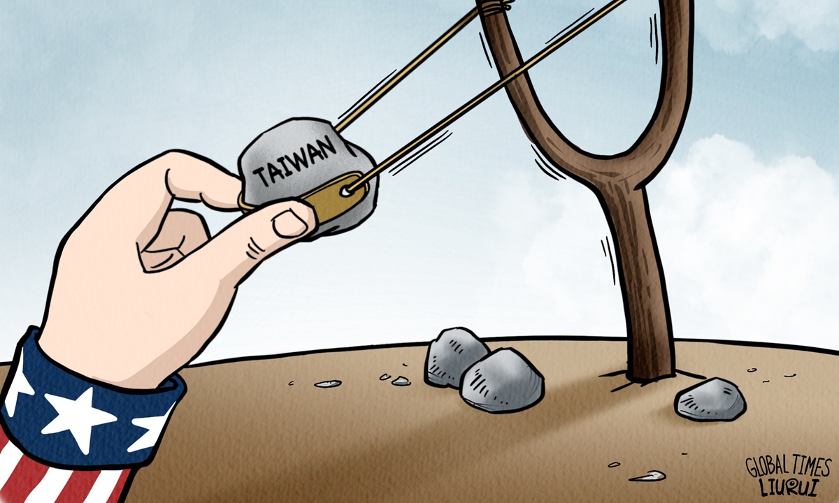 US and the island of Taiwan. Illustration: Liu Rui/GT