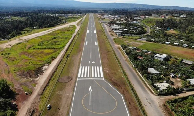 China Civil Engineering Construction Corporation South Pacific Ltd. base in Papua New Guinea hands over the re-constructed Tari Airport to the government of PNG on September 16, 2020. Photo: CCECC