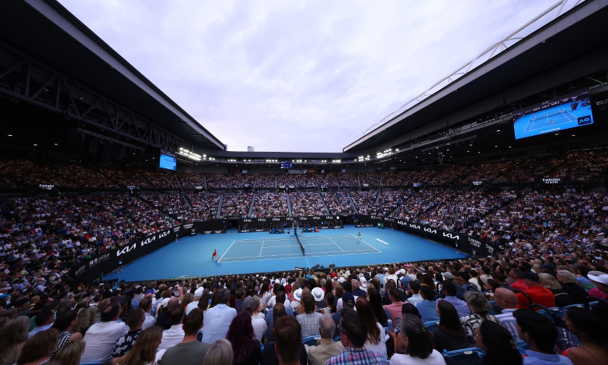 A general view of Rod Laver Arena during the women's singles final match between Zheng Qinwen and Aryna Sabalenka at the 2024 Australian Open on January 27, 2024 in Melbourne, Australia Photos: VCG