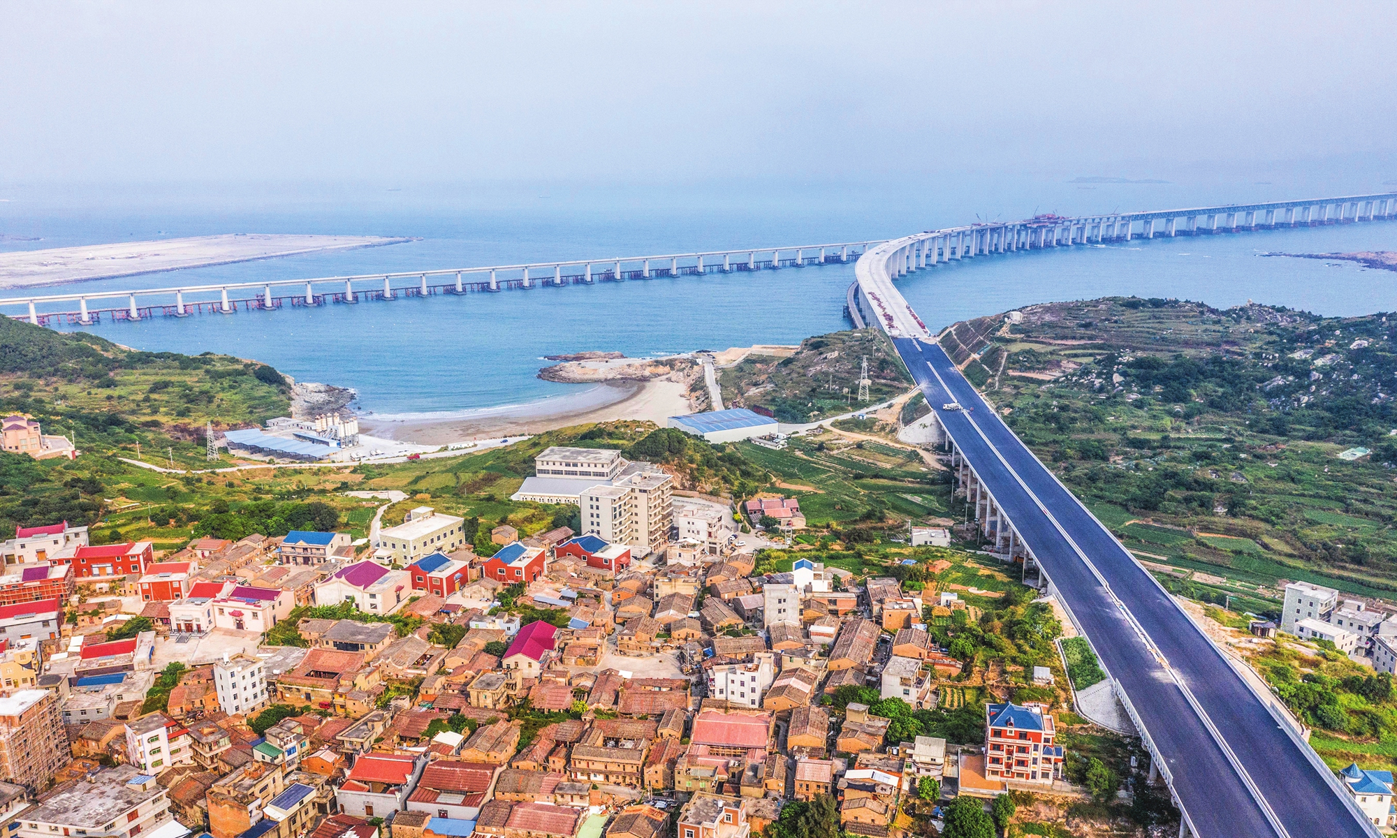 A view of the Pingtan Strait Road-rail Bridge in Fuzhou, East China's Fujian Province. Photo: VCG