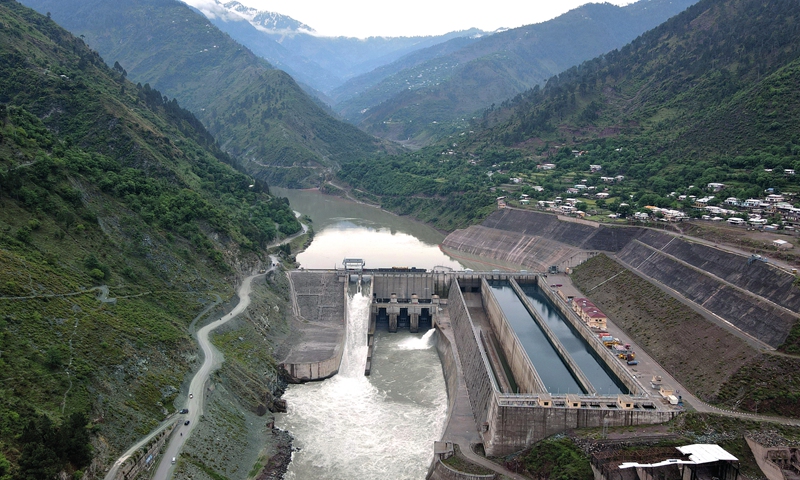 File photo of the main dam of the Neelum-Jhelum Hydropower Project in Nauseri, Pakistan Photo: VCG