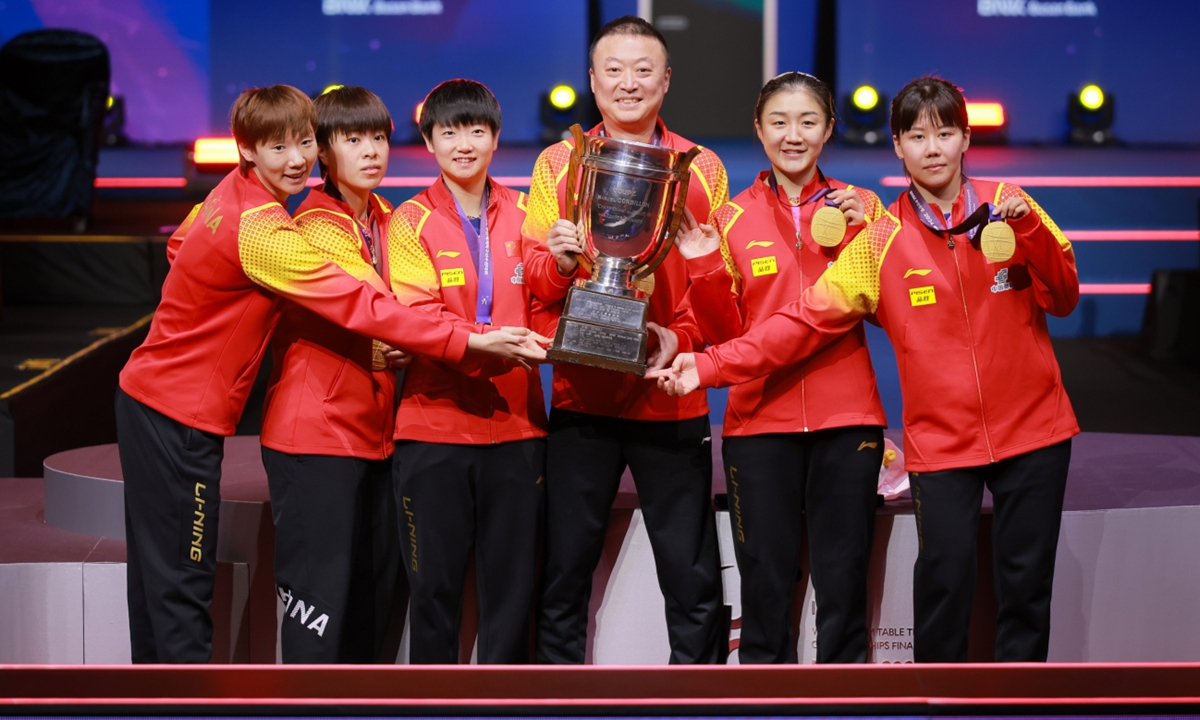China’s women’s table tennis clinches gold at World Team Championships
