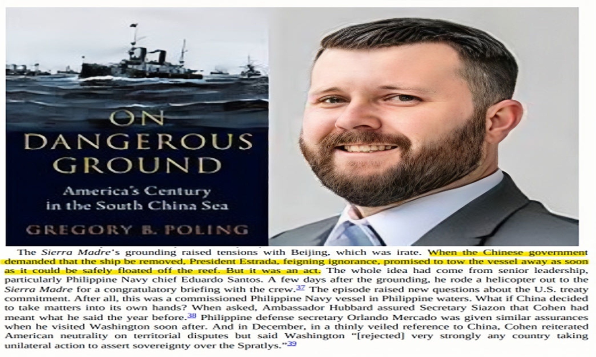 Figure 2. American researcher Gregory B. Poling confirmed the Philippine's commitment to tow away the vessel in his book.
