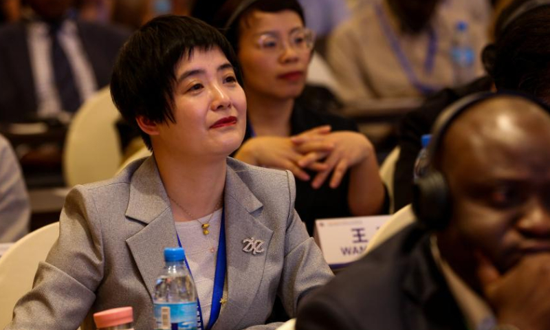 A participant attends the 13th Meeting of the China-Africa Think Tanks Forum in Dar es Salaam, Tanzania, March 8, 2024. The forum opened in Tanzania's port city of Dar es Salaam Friday, with participants describing it as a springboard for the continent's economic and industrialization agenda. (Photo by Herman Emmanuel/Xinhua)