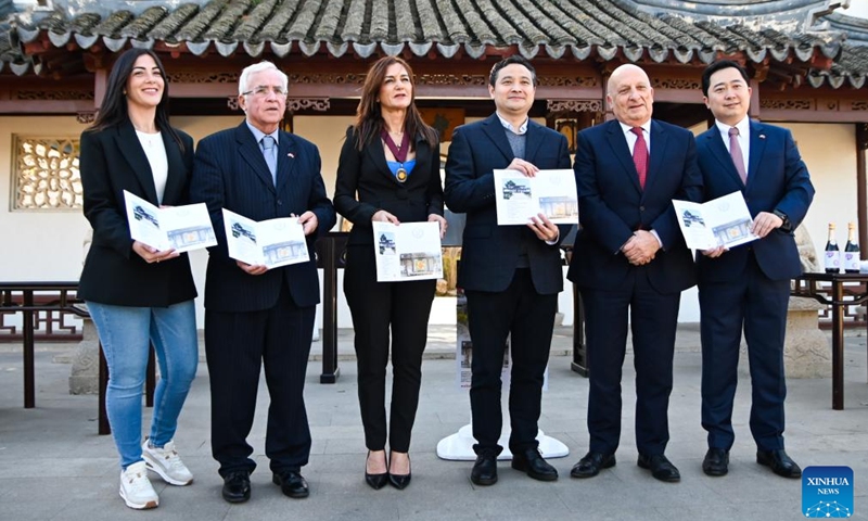Representatives show special zodiac stamps for the Chinese Year of the Dragon in Santa Lucija, Malta, on March 6, 2024. A ceremony for the issuance of a special zodiac stamp for the Chinese Year of the Dragon was held in Malta on Wednesday. It's the first time Malta has issued a Chinese zodiac stamp since the establishment of its diplomatic relations with China in 1972.(Photo: Xinhua)