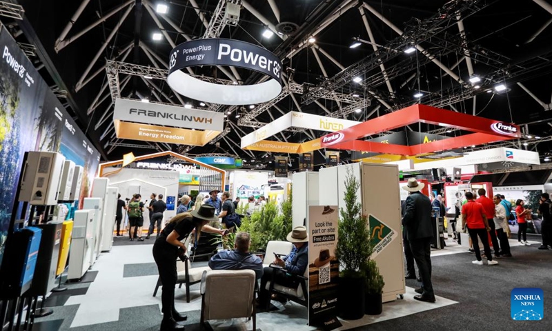 People visit the Solar Energy 2024 in Sydney, Australia, March 6, 2024. The two-day event kicked off at the International Convention Center (ICC) in Sydney Wednesday, focusing on solar, storage and smart energy. (Photo: Xinhua)