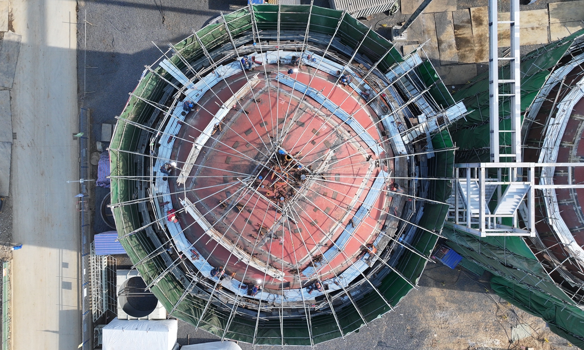 The world's first 300-megawatt compressed air energy storage project in Yingcheng, Central China's Hubei Province. Photo: VCG