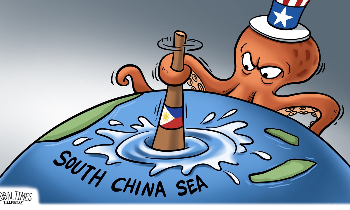 EUA no mar do sul da China Ilustração:Liu Rui/GT