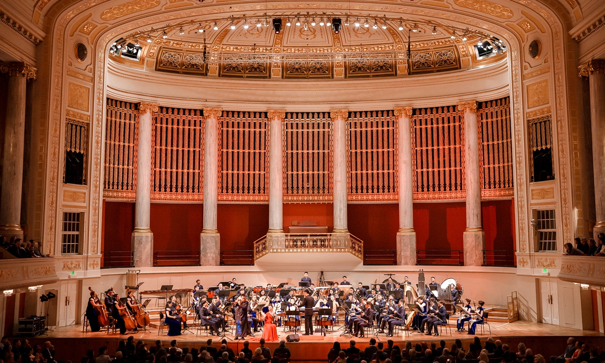 Artists of the China National Traditional Orchestra perform in Vienna, Austria. Photo: Courtesy of China National Traditional Orchestra