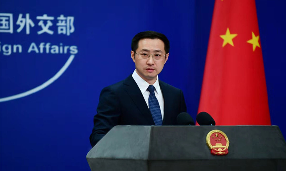 Lin Jian, the newly appointed 34th spokesperson of China's Ministry of Foreign Affairs, meets the press. Photo: Courtesy of China's Ministry of Foreign Affairs