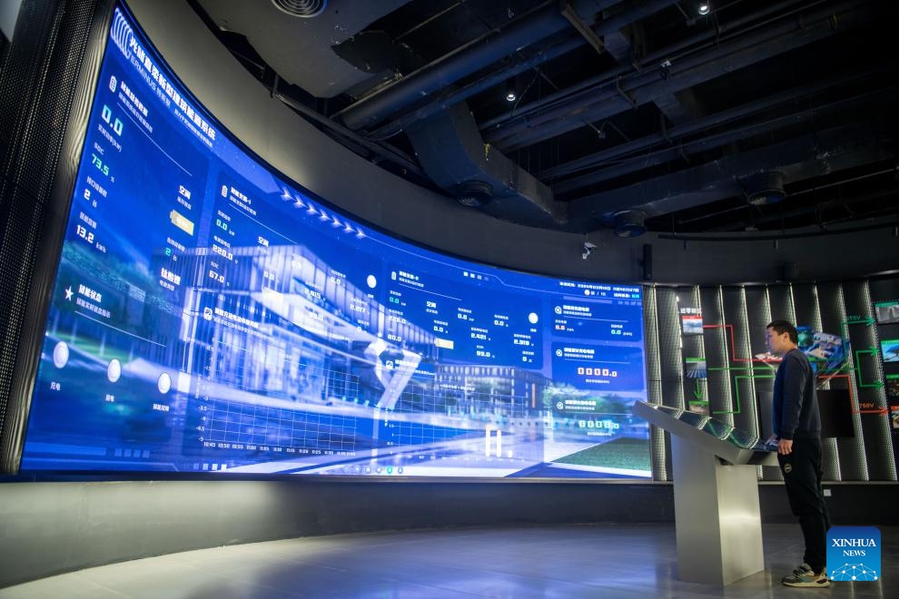 A staff member works at AI Park of an industrial park of Terminus Technologies in the Sino-French Wuhan Ecological Demonstration City in Wuhan, central China's Hubei Province, March 19, 2024. This year marks the 10th anniversary since China and France signed the agreement to build the Sino-French Wuhan Ecological Demonstration City.(Photo: Xinhua)