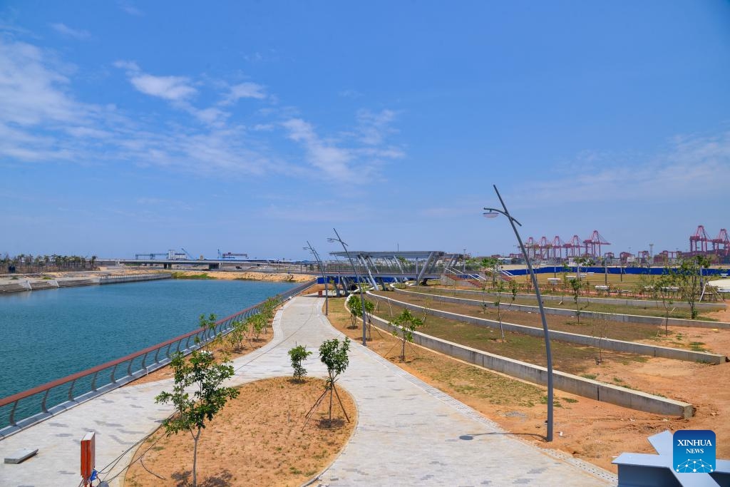 A view of the Colombo Port City is seen in Sri Lanka, March 27, 2024. The Colombo Port City, located near Colombo's central business district, is a flagship project regarded as a model of Belt and Road cooperation between China and Sri Lanka.(Photo: Xinhua)