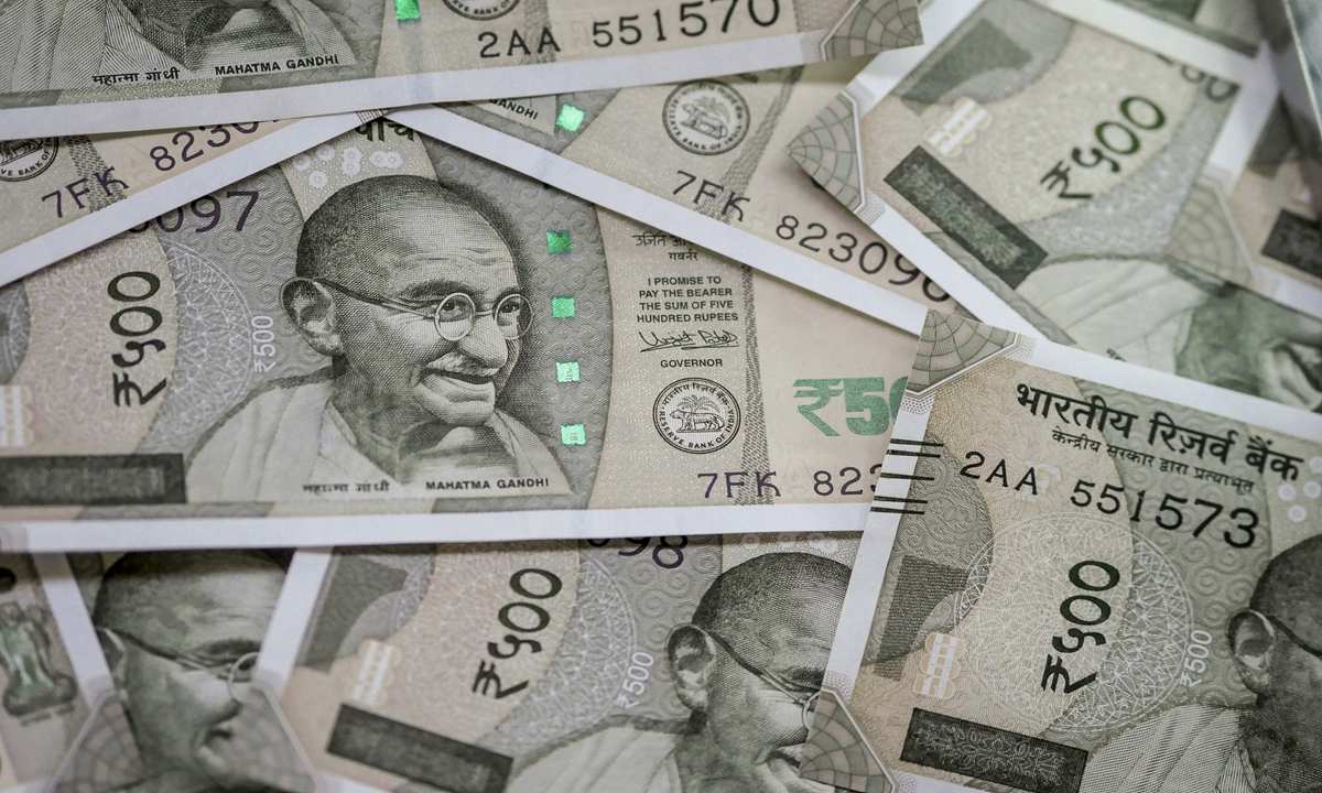 India's rupee Photo: VCG
