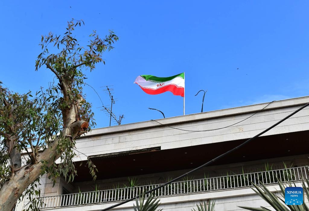Photo taken on April 8, 2024 shows the new Iranian consulate in Damascus, Syria. Iranian Foreign Minister Hossein Amir-Abdollahian opened a new consulate building in the Syrian capital of Damascus on Monday, following the destruction of the previous consulate by an Israeli strike last week.(Photo: Xinhua)