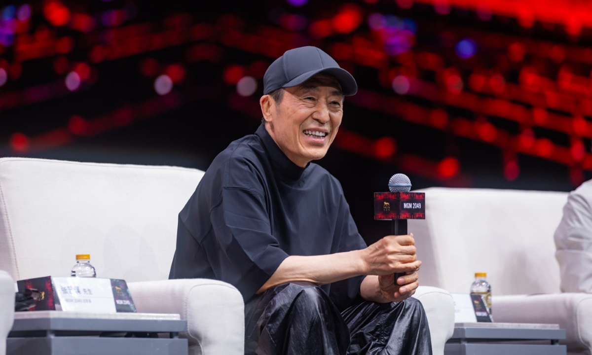 Chinese director Zhang Yimou attends a press conference for the live show <em>MGM 2049</em> in Macao on April 8, 2024. Photo: Courtesy of <em>MGM 2049</em>