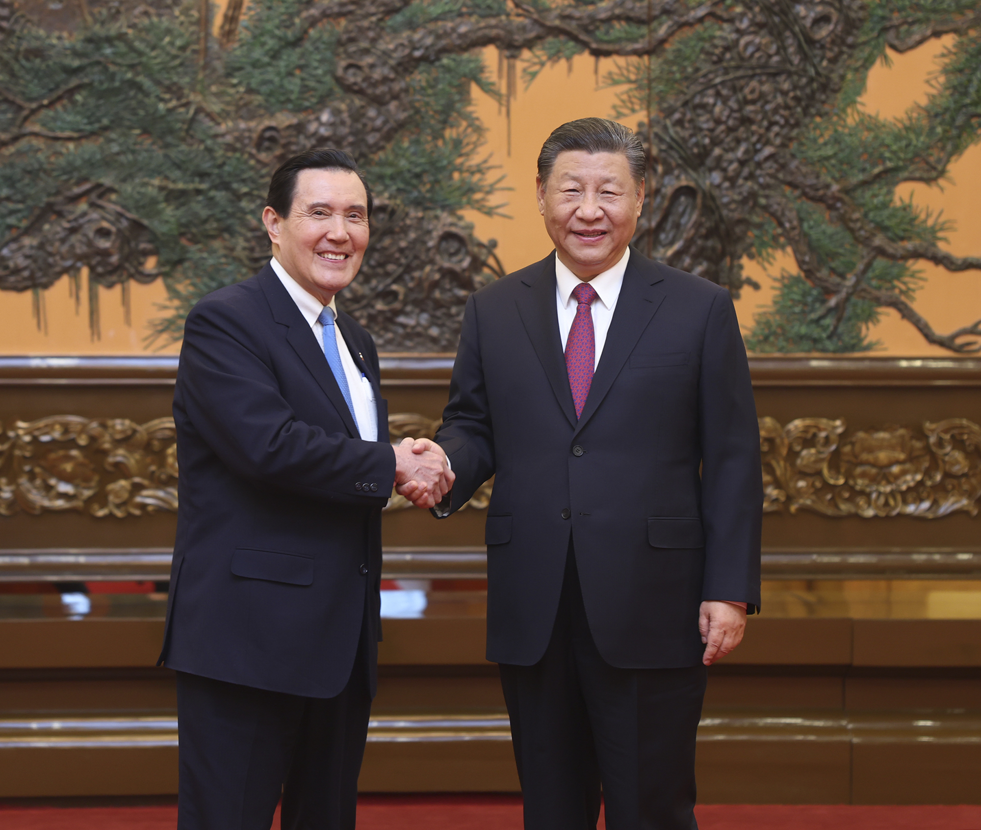 Xi Jinping, secrétaire général du Comité central du Parti communiste chinois, rencontre Ma Ying-jeou à Pékin le 10 avril 2024. Photo : Xinhua