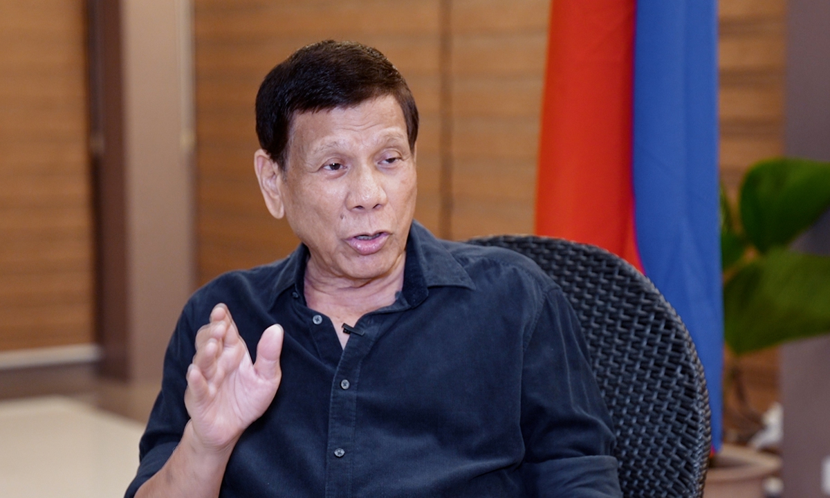 Former Philippine president Rodrigo Duterte Photo: Zou Zhidong/GT