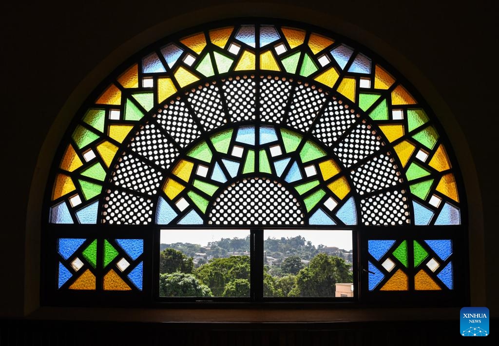 This photo taken on March 31, 2024 shows an interior view of the Uganda National Mosque in Kampala, Uganda.(Photo: Xinhua)