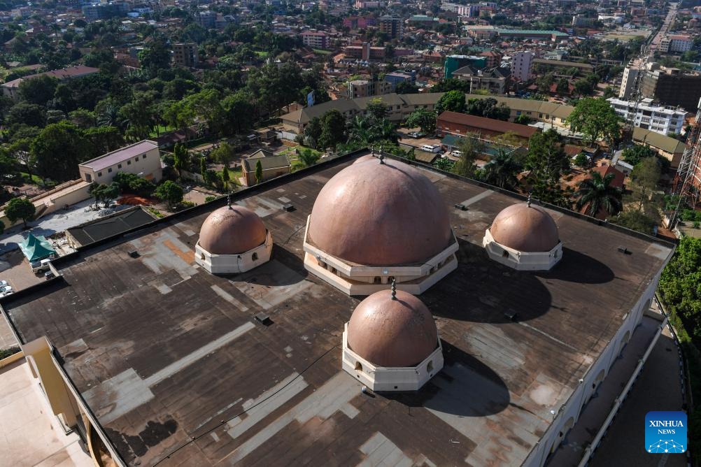 This photo taken on March 31, 2024 shows a view of domes of the Uganda National Mosque in Kampala, Uganda.(Photo: Xinhua)