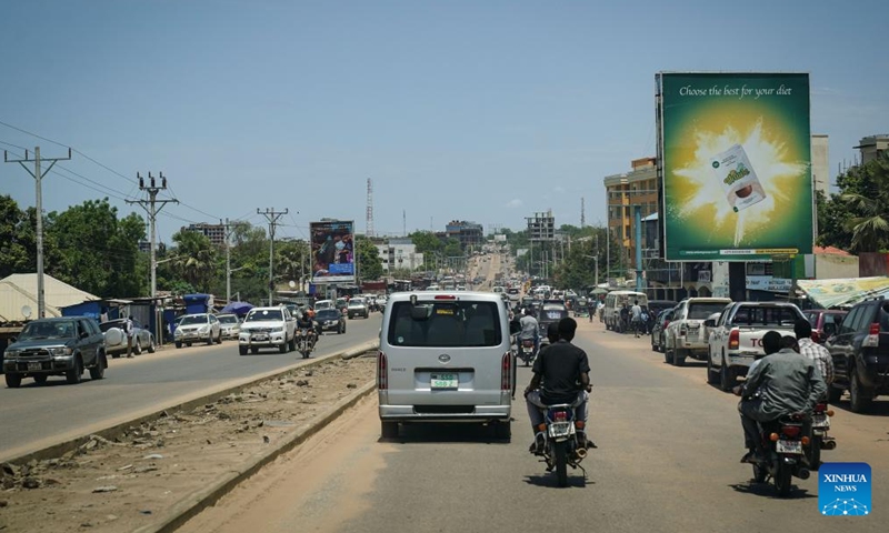 This photo taken on April 8, 2024 shows the street view of Juba, South Sudan.(Photo: Xinhua)