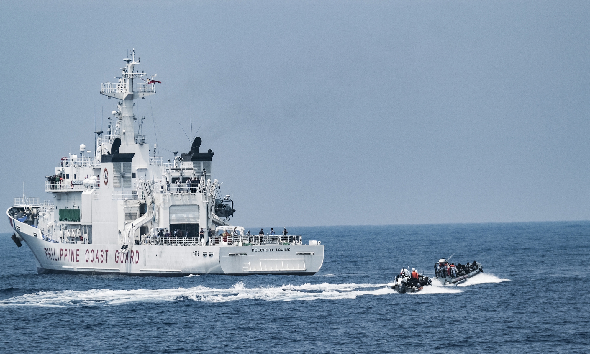 The US, Japan and the Philippines stage a trilateral Coast Guard drill on June 6, 2023. Photo: VCG