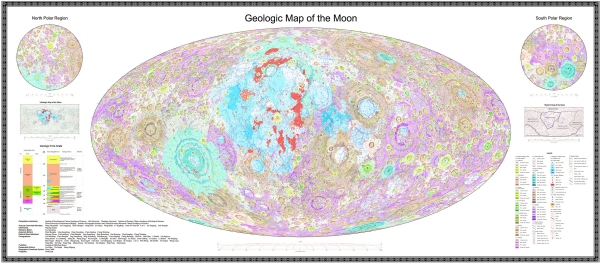 China releases the world's first set of high-precision geological map of the moon drawn by China's scientific research team on April 21, 2024. Photo: Chinese Academy of Sciences