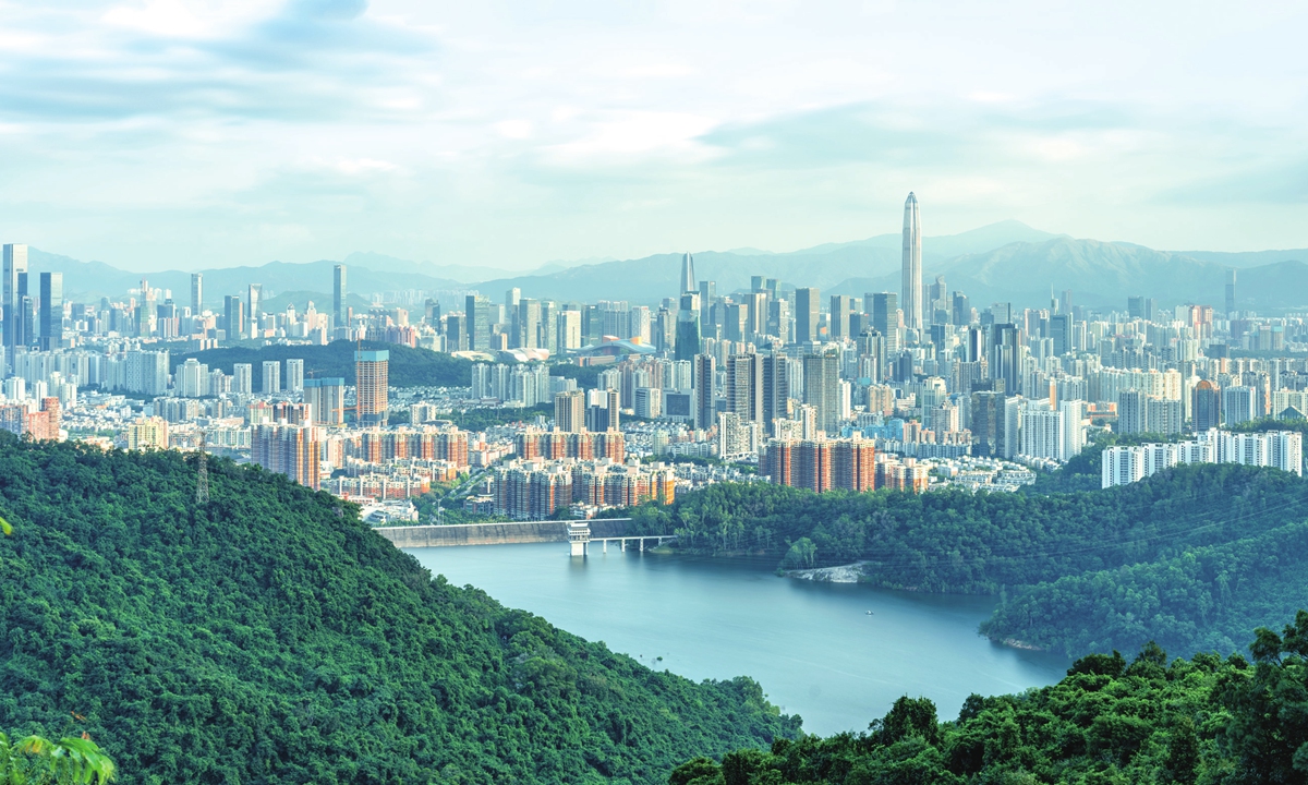 A snapshot of Shenzhen, South China's Guangdong Province 
Photo: VCG