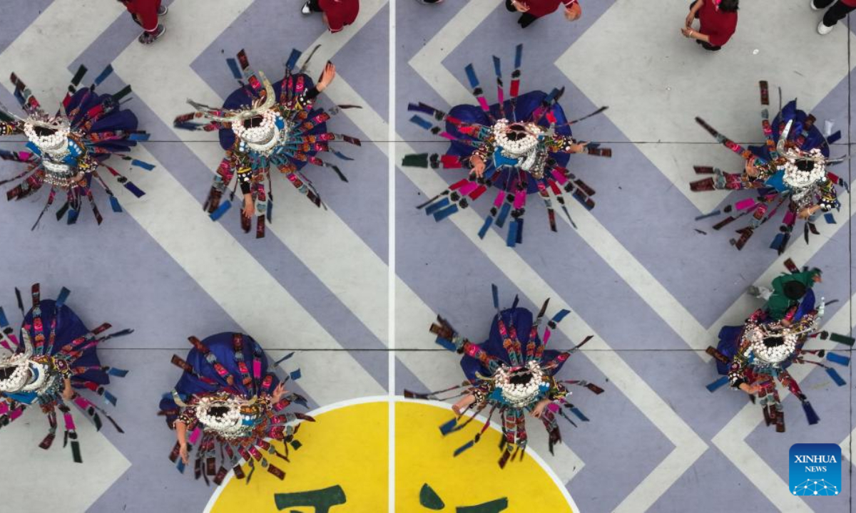 Dancers perform during the closing ceremony of the 1st Guizhou's 